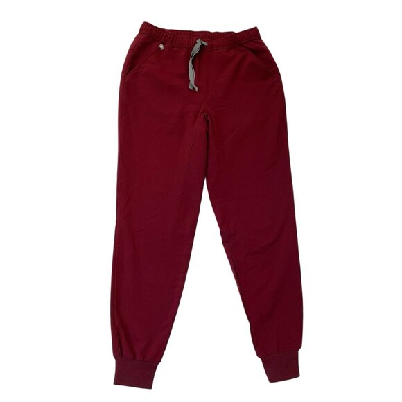FIGS Tansen Jogger Scrub Pants Drawstring Burgundy Red Men's size Small - Picture 1 of 8